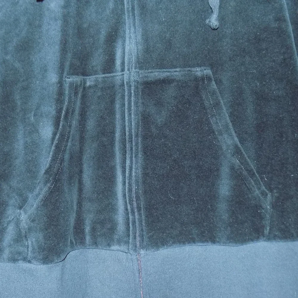 Juicy Couture Black Label Black Velour Hooded Poncho Size Small NWT - Picture 5 of 12